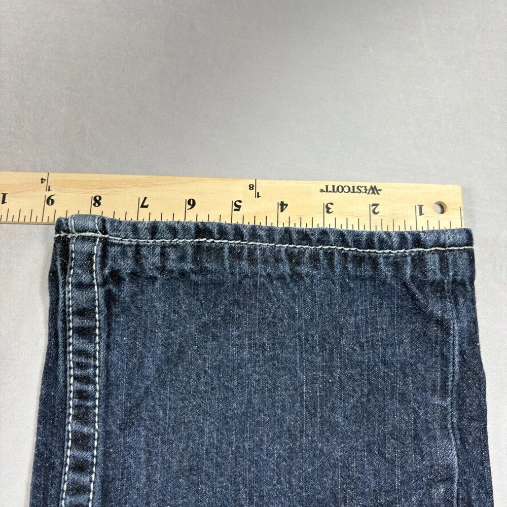 Vintage True Religion Bobby Jeans Mens 33 Made USA Y2K White Horseshoe Stitch